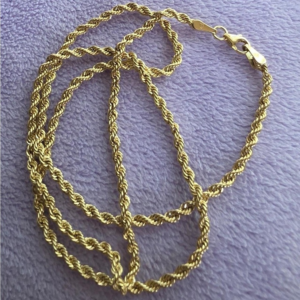 Stampd Gold Rope Chain Necklace 10k